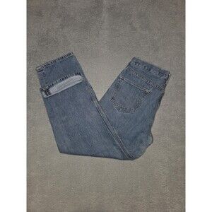 Levis 550 Jeans Mens 34x30 Blue Relaxed Fit Tapered Leg Thrashed Medium Wash